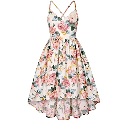 Jetfree Girls Dress Summer Halter Dress Off Shoulder Girls Party Sundress Cold Swing Cassual Formal Dresses