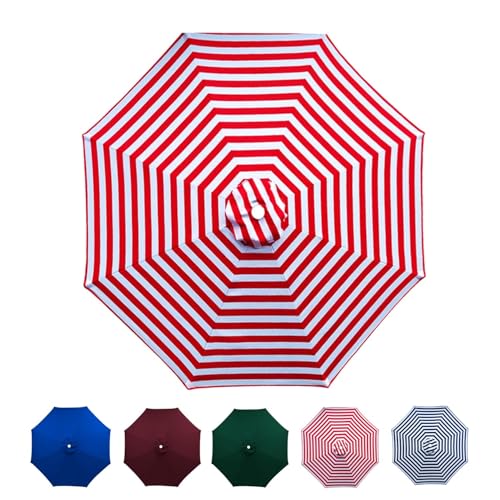 2.3/2.7/3.0m Anti-Ultraviolett Sonnenschirm Ersatz Terrasse Garten Balkon 8 Streben,Windfest...