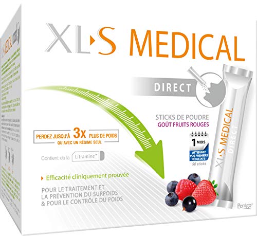 XL-S MEDICAL Direct  Capte les Graisses Alimentaires, Aide à la Perte de Poids  Boîte de 90 sticks