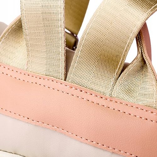 Little Angel Damen Rucksack mit Stickerei – 2-in-1 Rucksack & Handtasche mit Blumenmotiv – Umhängetasche multifunktional für Alltag, Reisen, Uni, Schule – Wasserabweisend, leicht, modisch (Beige)