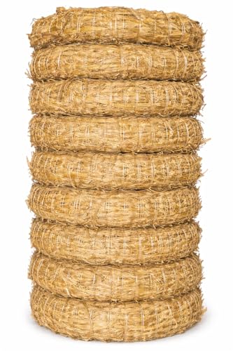 Strohkranz/Strohrömer 30 cm 10er Set | Natur Strohkränze Ø 30 cm x 5 cm | Kränze zum Basteln Dekorieren & Selbermachen | Weihnachtskranz Türkranz Tischdeko DIY Kranz