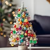 48 Pieces Christmas Balls Xmas Tree Ornaments Balls Exquisite Colorful Ball Decoration Pendant Mini Christmas Ornaments for Holiday Party Decor 0.79 Inch (Red Green) - Image 6
