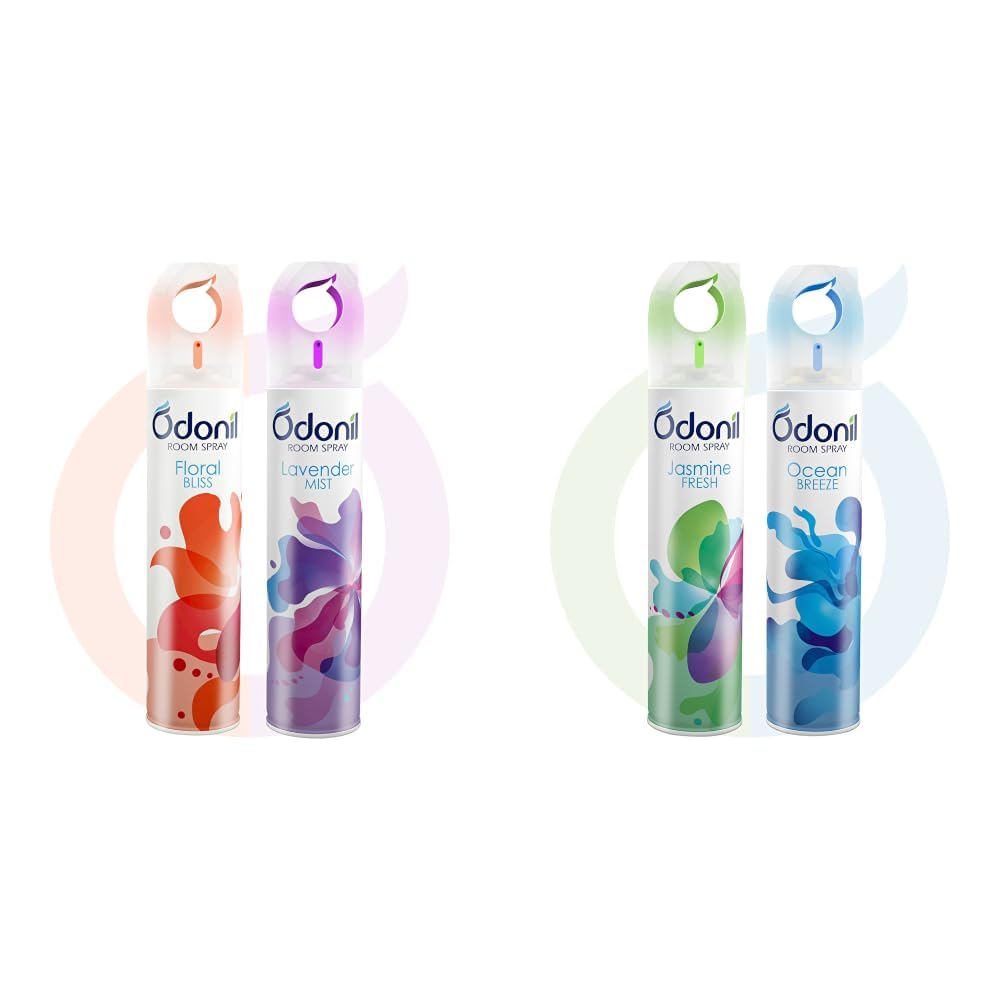 Odonil Room Air Freshener Spray - 440ml Combo (Pack of 2, 220ml each) | Floral Bliss & Lavender Mist | Nature Inspired Fragrance | Long Lasting Fragrance | For Bathroom, Toilet, Home-picture-36