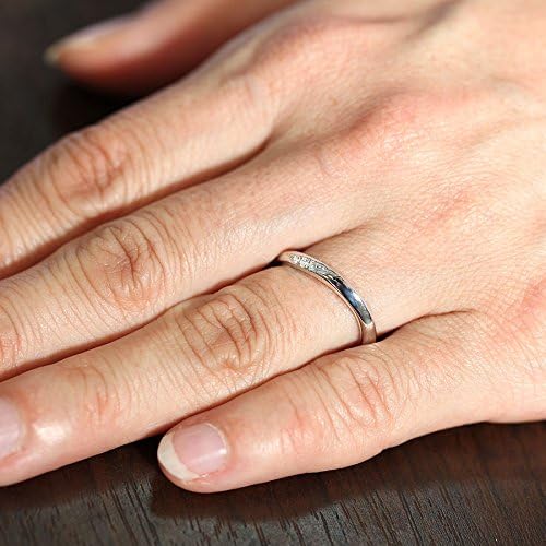 結婚指輪 マリッジリング 安い プラチナ レディースリング PT100 pt10％ ダイヤ 0.04ct ななめライン ストレート 指輪 結婚指輪 チタン 安い プラチナ コンビ ダイヤモンド ペア