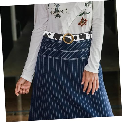 Cow Print Belt for Women Imitation Leather Waist Strap for Jeans and Dresses Lightweight Ethnic Style Waistband Accessory for Casual Outfits2