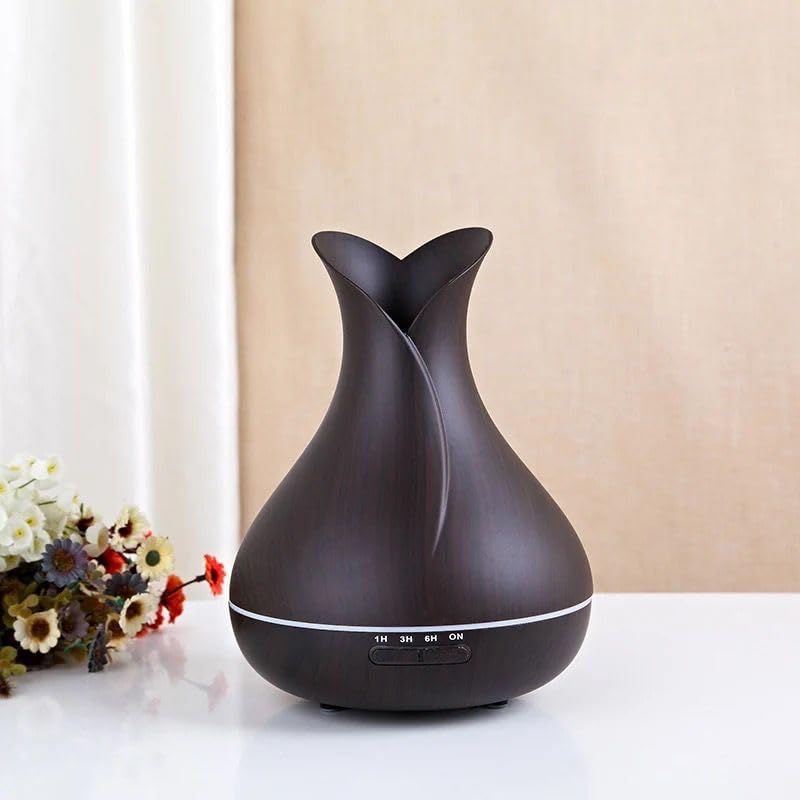 550ml Ultrasonic Essential Oil Diffuser,Quiet 5 in 1 Premium Humidifier and Vaporizer,Natural Aroma Diffuser with 7 Led Ambient Lights and Auto Shutoff Safety Switch