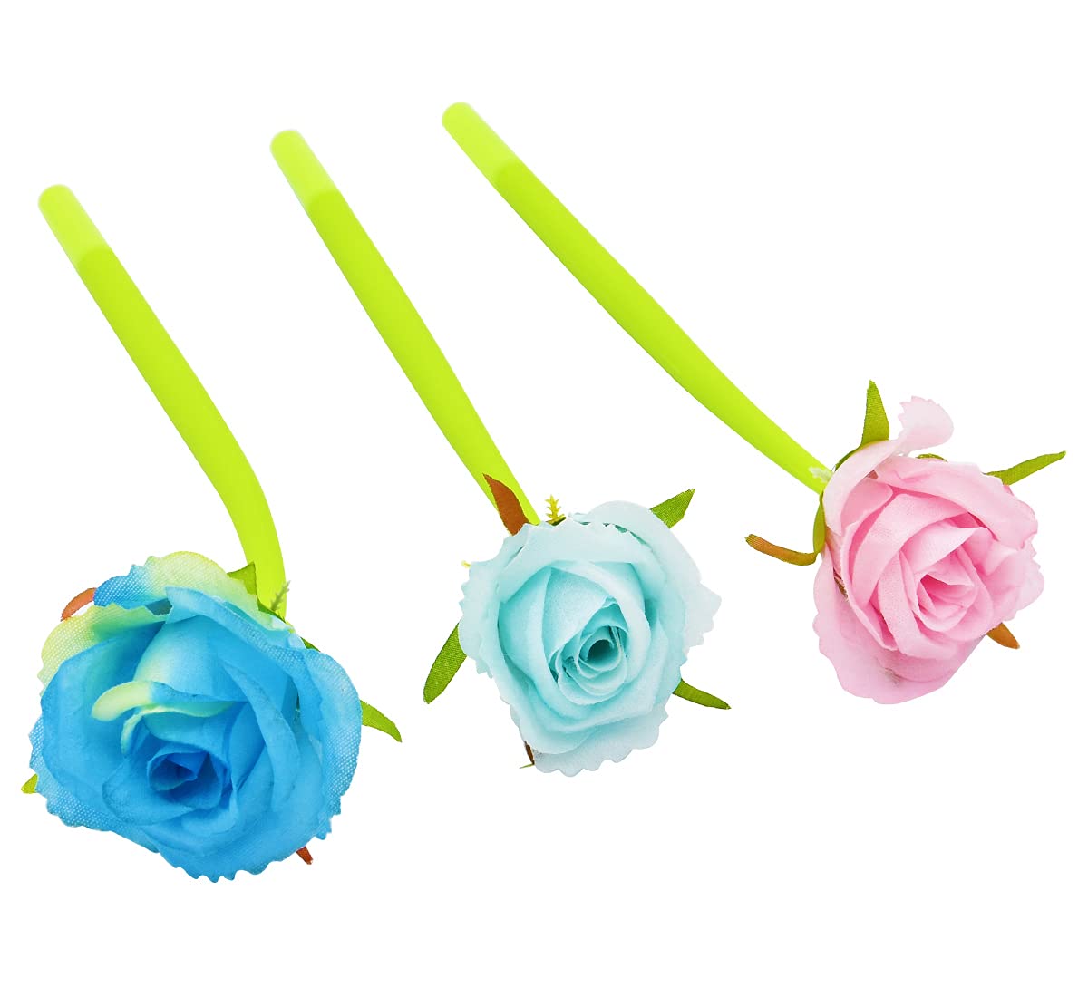 Penne Ufficio Scuola Colorate Fai Da Te 12 Penne A Sfera Creative A Forma Di Fiori Artificiali - Inchiostro Gel Nero 0.5mm, Decorazione Per Scrivania, Regalo Per Ragazze E Donne Penna A