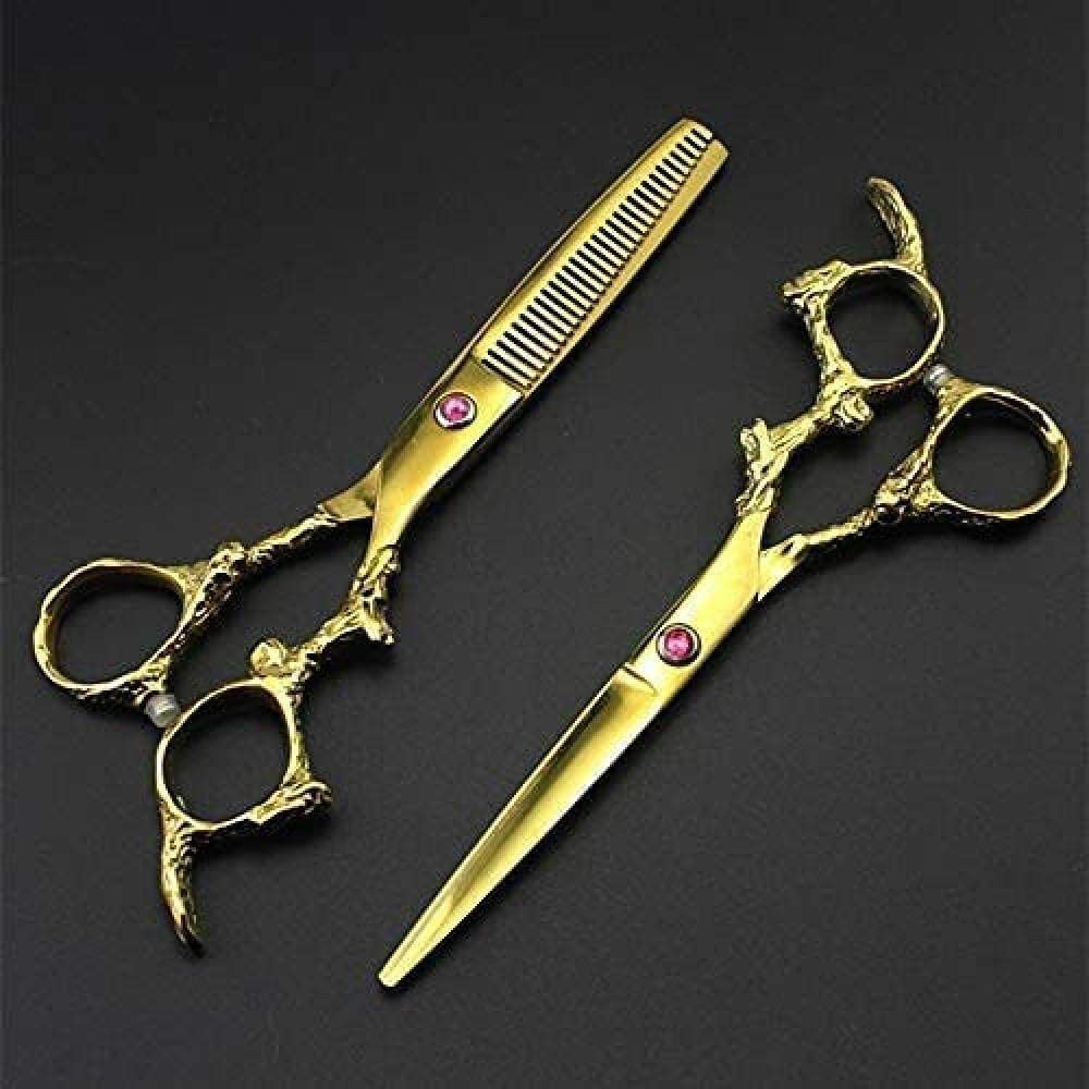 Tijeras de peluquería, Tijeras de peluquería Juego de Tijeras de Pelo de dragón de 6 Pulgadas Corte de Pelo Adelgazamiento Corte de Pelo Tijeras de peluquería Tijeras Jue