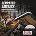 Machete with Saw - 19” Heavy Duty Tool & Sheath - Ergonomic No-Slip Handle - Survival Knife with Serrated Blade - Machetes for Bushcraft Hunting Garden Cutting Trees and Yard Work 111084