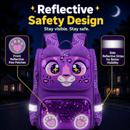 Image of KLFVB 3PCS Backpack for Girls and Boys, 15 inch Unicorn Dinosaur Bookbag with Lunch Box, Kids Preschool School bag
