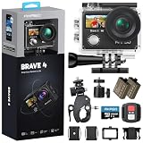 AKASO Brave 4 Action Camera 4K30fps with 256GB MicroSD U3 Card Bundle