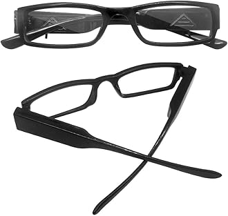 DuanMei Led Readers for Men Women Reading Glasses With Light Magnifying Glasses with Light Led Magnifier Eyeglasses Nighttime Reader Compact Full Frame Eyewear Unisex Clear Vision Lighted Eye Glasses