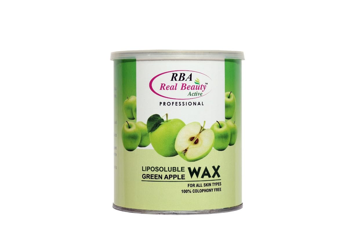 RBA Real Beauty Active Green Apple Liposoluble Hair Removal, Face and Eyebrow, Underarm, Sensitive Skin, Sensitive Body Part, Hair Remova | 800G