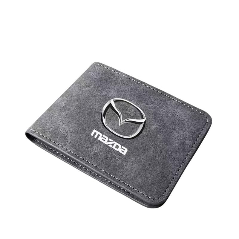 Car Registration and Insurance Holder – PU Leather Document Wallet with ID Window & Card Slots, Glove Box Organizer for Driver’s License, Vehicle Papers, for Mazda Biante 2008-2018