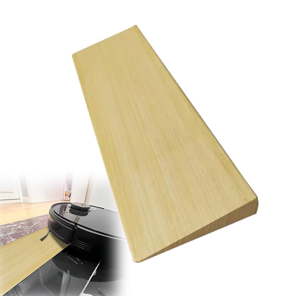 Rampes Bois Massif 1-3.5cm Hauteur Rampes De Trottoir en Bois pour Marches, Rampes De Seuil Portable Légère pour Scooter/Robot Aspirateur(Wood,70x15x3cm)