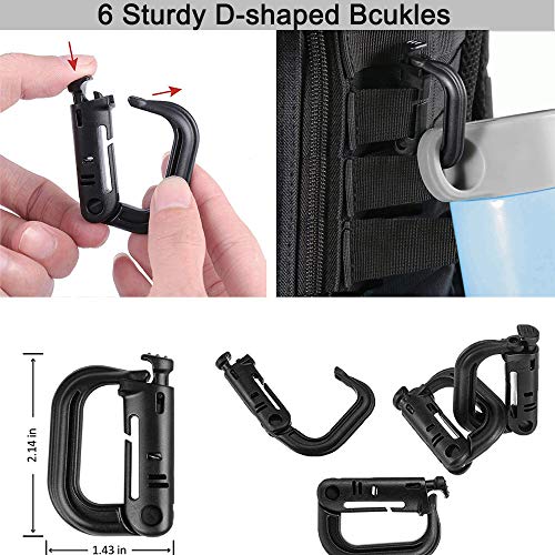 Molle Accessories Kit of 30 Attachments for 1" bing Molle Bag Tactical Backpack Vest Belt