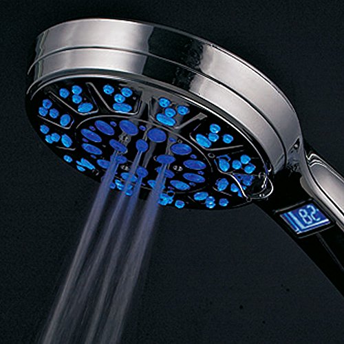 Regadera de mano LED Hotel Spa con pantalla de temperatura 4.25" miniatura 5