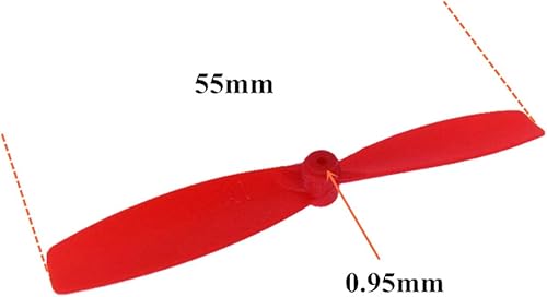 Miniatura 2 de EKIND 8 piezas de hélice de 2.165 in, 2 aspas, eje de 0.039 pulgadas para hojas de abanico, modelo de barco, aeronave RC, barco, bricolaje, avión,