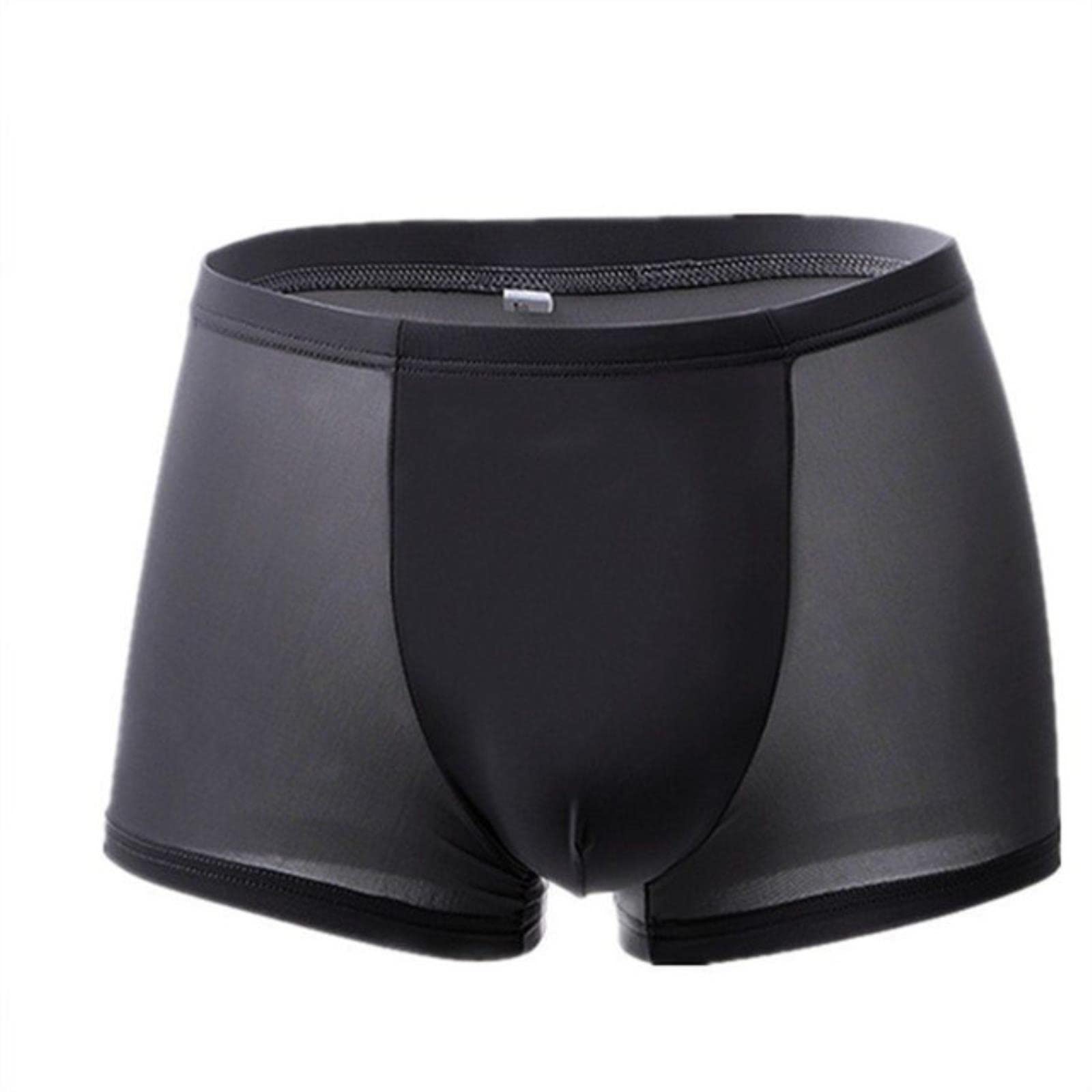 SARGEMen Sexy Breathable Underwear Ultra Thin Boxer Shorts Ice Silk Mens Boxers Trunks Seamless Boxers Underpants Mens