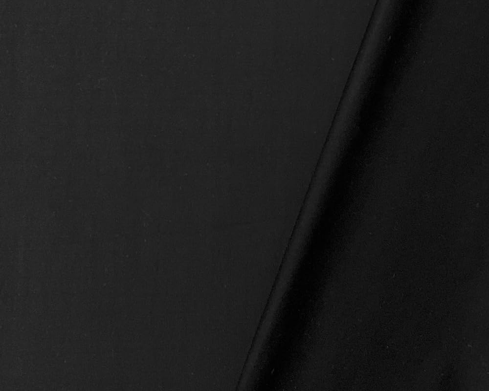 Fashion Fabrics Club Black Nylon Spandex Solid Tricot Knit Famous Maker Yoga Fabric