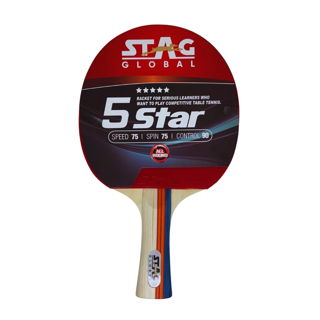 STAG GLOBAL Tischtennisschläger, professionelle und mittlere Stufe, hohe Geschwindigkeit und Spin Control, leicht