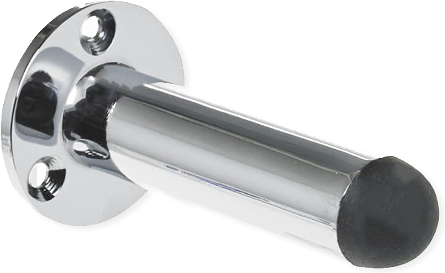Dzina Chrome Finish 63Mm (2.1/2 Inch) Projecting Wall Mounted Pillar Door Stop - Pack 10