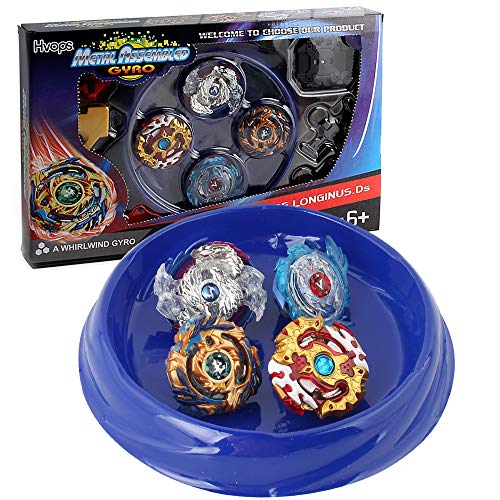 EB Bey Battle Burst Gyro Blades Evolution Metal Fusion Attack Top Set with Launcher Grip and Starter Bey Stadium Battle Set