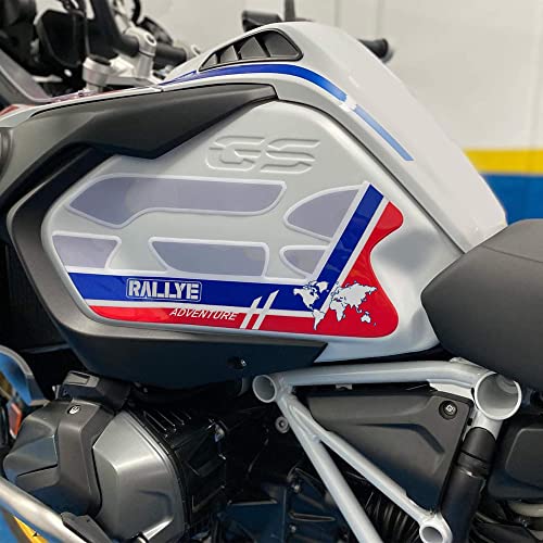 labelbike - 3D Resin Stickers for Motorcycle Tank Side Decorations and Protections Compatible with BMW Rallye ADV 1250 gs