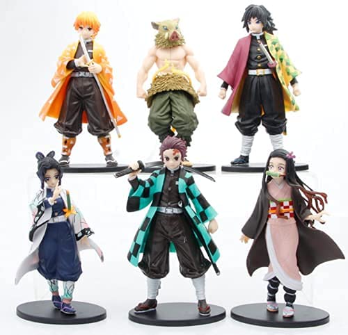 6Pcs Demon Slayer Figure 6 Inch Demon Slayer Toy Demon Slayer Action Figure. Zenitsu Tsuyuri Inosuke Tanjiro Nezuko Kyojuro Figure. Figure Statue Anime Collection Figurine Doll Toys DEENRU