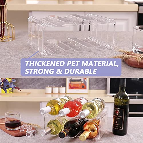 Clear Wine Racks For Refrigerator, Water Bottle Organizer, 6 Bottles #TOP2