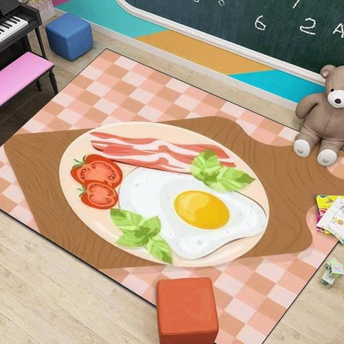 Tapis résistant aux taches imprimé 3D avec envers antidérapant