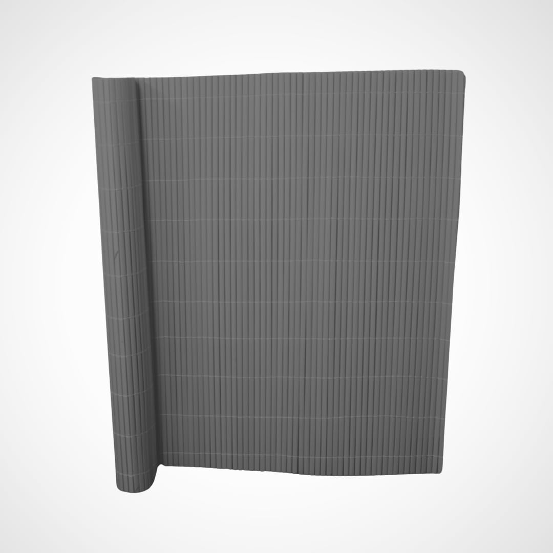 COMERCIAL CANDELA FELPUDOS Y ALFOMBRAS Cañizo PVC Gris Antracita 1x3 Metros