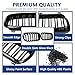 DEKEWEI F15 Grill, Front Kidney Grille for 2014-2018 X5 Series F15 2015-2019 X6 Series F16 X5M F85 X6M F86 (Double Slats Gloss Black Grills, 2pcs)