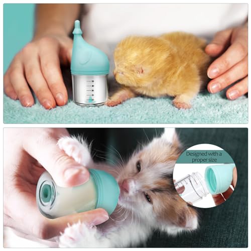 SEWOART 2Pcs Pet Nursing Bottles for Newborn Kittens and Puppies Milk Feeder for Pets Essential Pet Supplies for Feeding