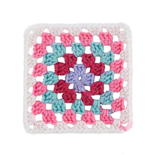 Image of Red Heart All in One Granny Square Soft White - Pink Punch Yarn - 3 Pack of 250g /8.8oz - 100% Acrylic - #4 Worsted (Medium) - 381m /417Yards - for Knitting, Crochet and Amigurumi