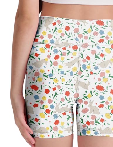 Image of 3 Pack Girls 4'' High Waisted Black Biker Shorts, Athletic Running Yoga Shorts for Kids Teen