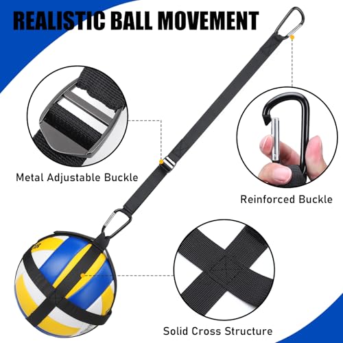image for TOBWOLF Volleyball Serve Trainer Spike Trainer Kit, Solo Practice Voll