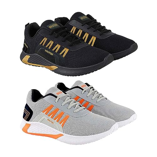 Image of BRUTON Combo Pack of 2 Trendy & Stylish Casual Shoes Sneakers for Men's & Boy's