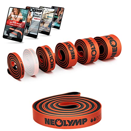 NEOLYMP Prime Bandes de résistance pour Le domaine du Sport Professionnel (Orange/Noir, Niveau 2)| Ensemble de Bandes de Fitness | Ensemble de Bandes de résistance Cover