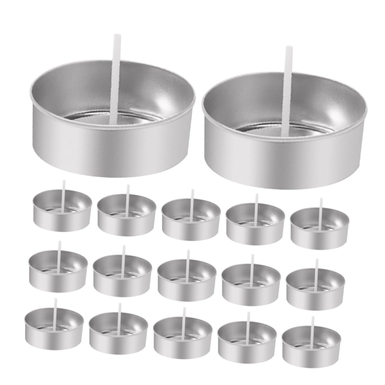 YOSADIER 1set Barattoli Alluminio Con Stoppini Per Candele Di Tazze Per Candele Tealight Per Decorazioni e Fai Da Te Casa Ristoranti e Hotel