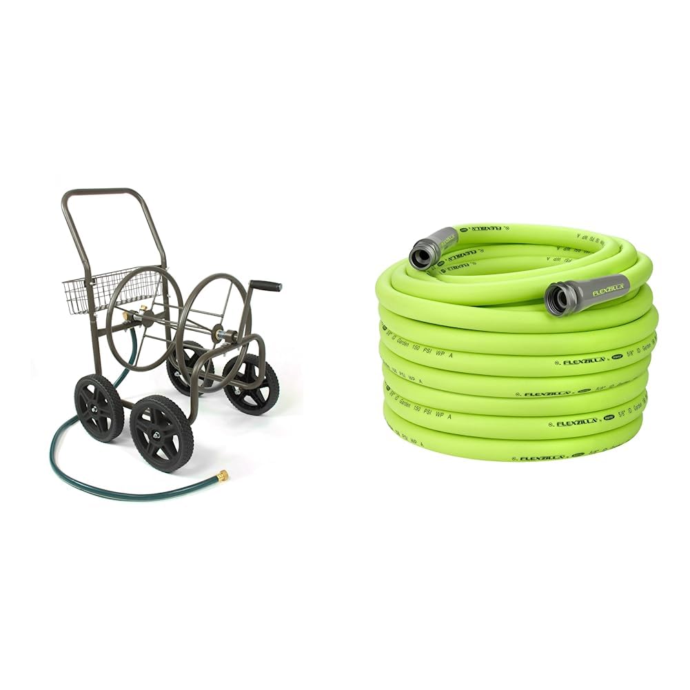 Hose Cart Liberty Garden Wheel Pneumatic Tire Steel Frame Cart