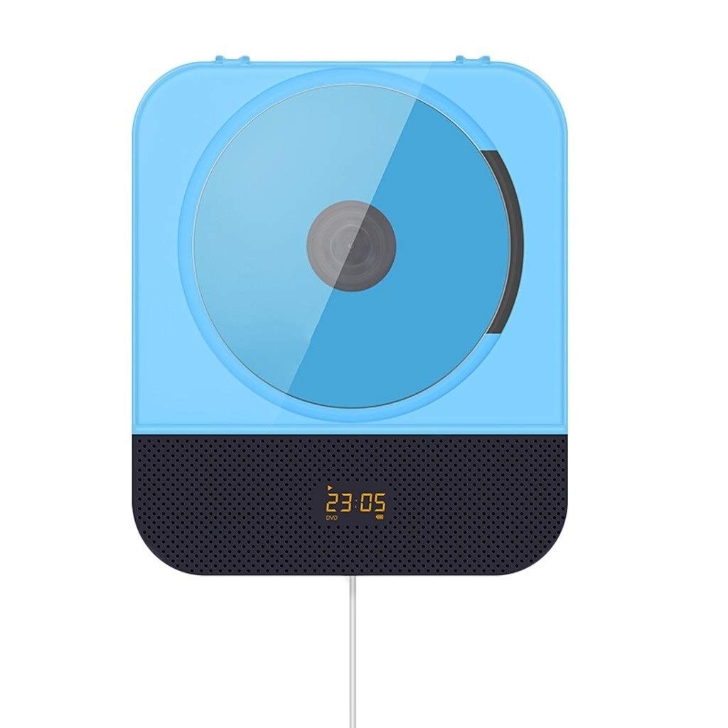 Lettori CD Bluetooth CD Player Portable Parete Audio Home Audio Boombox con Telecomando Repeater Figlio USB con Coperchio Antipolvere e Staffa (Color : Blue)