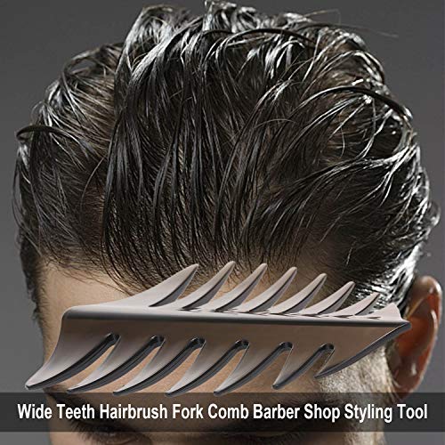 Sunbaca Dentes largos Escova de Cabelo Garfo Pente Homens Barba Cabeleireiro Escova Barbearia Stylin