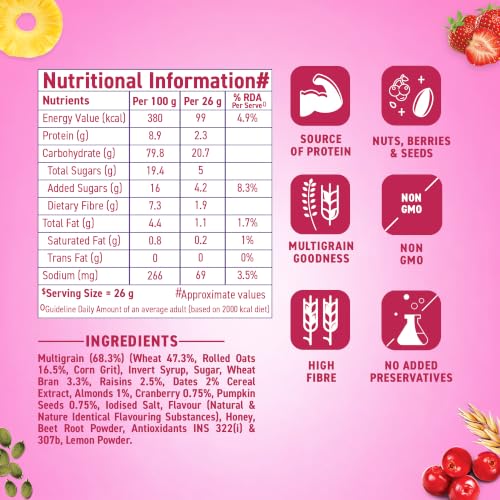 Bagrry's Nutty Fruity Muesli with Seeds & Berries 1kg - Image 3