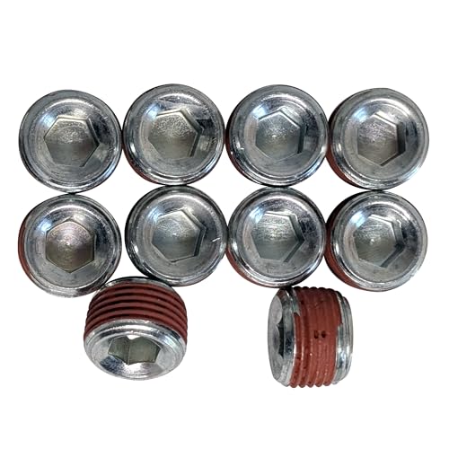 1/2 NPT Pipe Plug Vibra-Seal Coating | 1/2 X .550 NPT Threaded | Leak-Proof Seal | Durable Performance (10)
