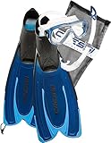 Cressi Agua Set - Set Maske Schnorchel und Flossen, Farbe Blu