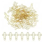 50 Pcs Gold Cross Paper Clips - Cross Paper Clips for Bible, Cross Paperclips for Bible Study and Journaling, Versatile for Home and Office Use