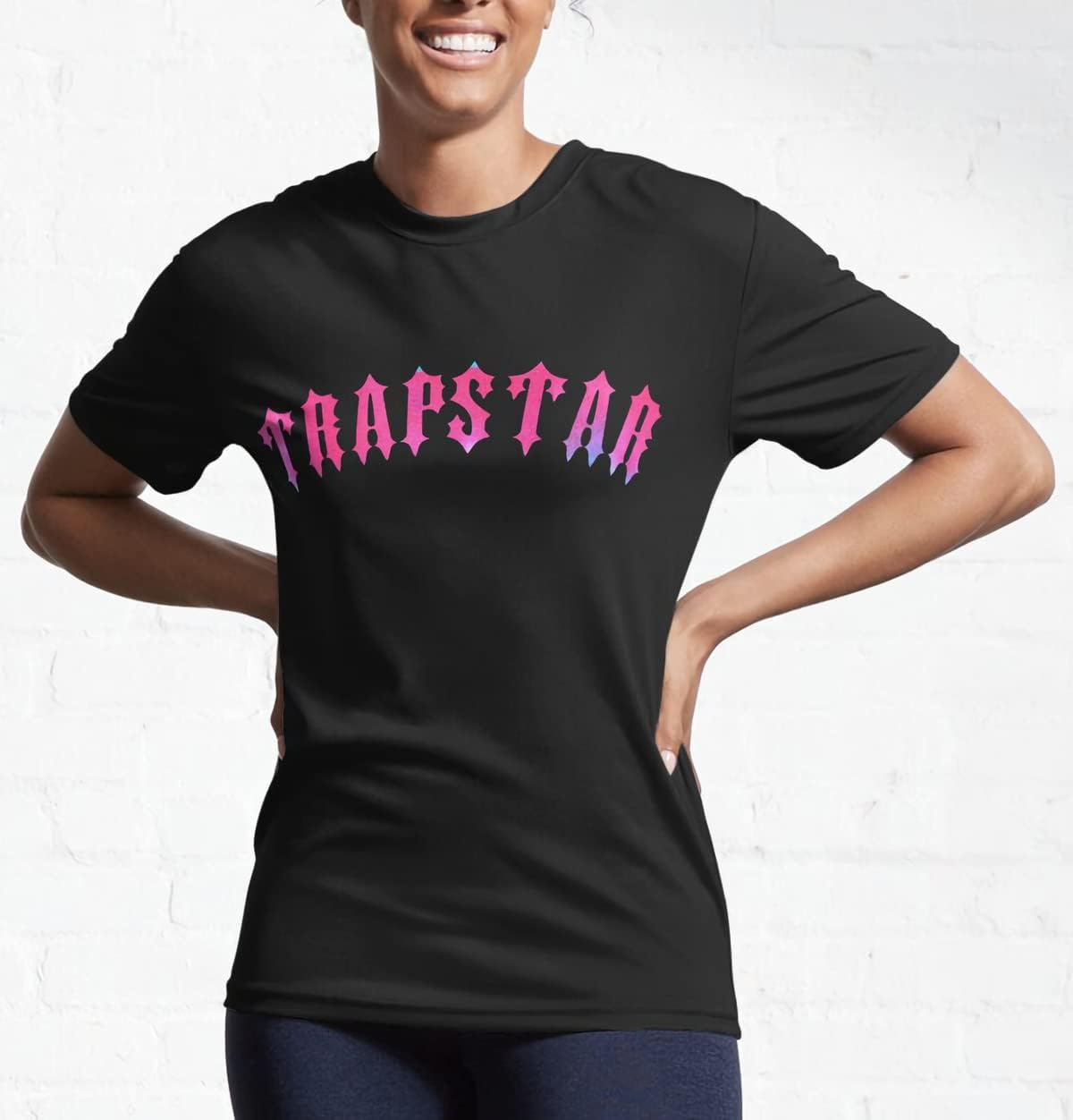 YiLianDa Trapstar Erkek Kısa Kollu Tişört Logo Baskılı Trapstar