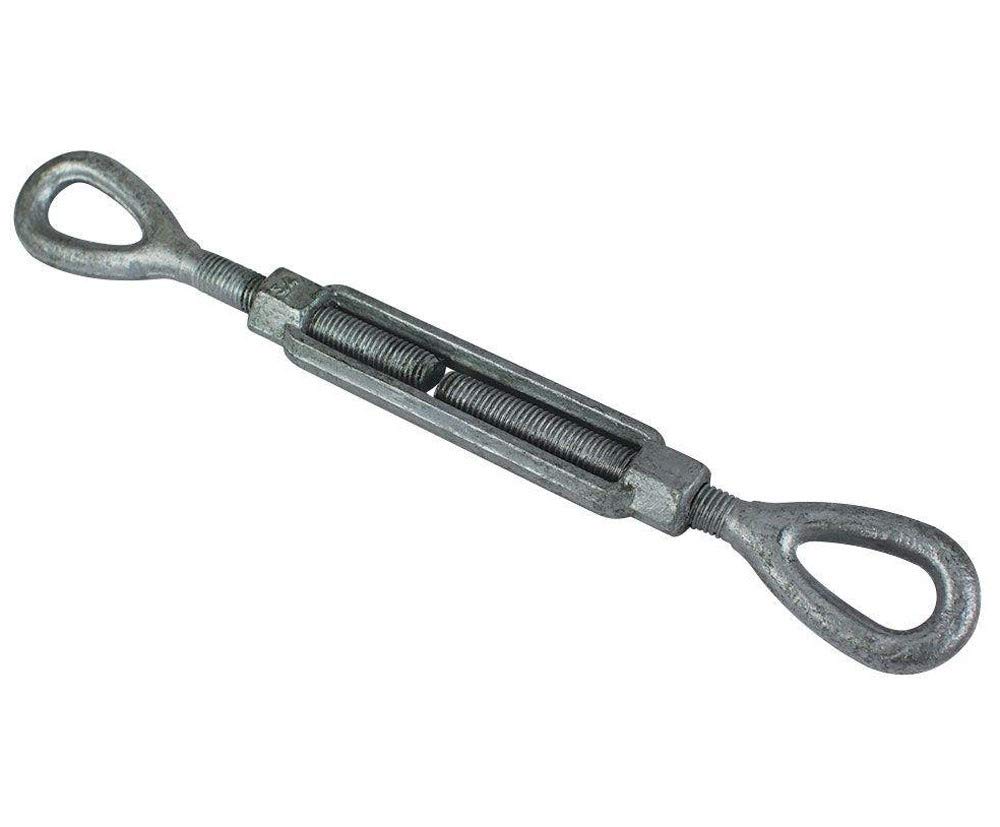 ProlinemaxMH GLOBAL 1/4 x 4 Inch 500 Lbs WLL Turnbuckle Eye Eye Pulley Galvanized Drop Forge