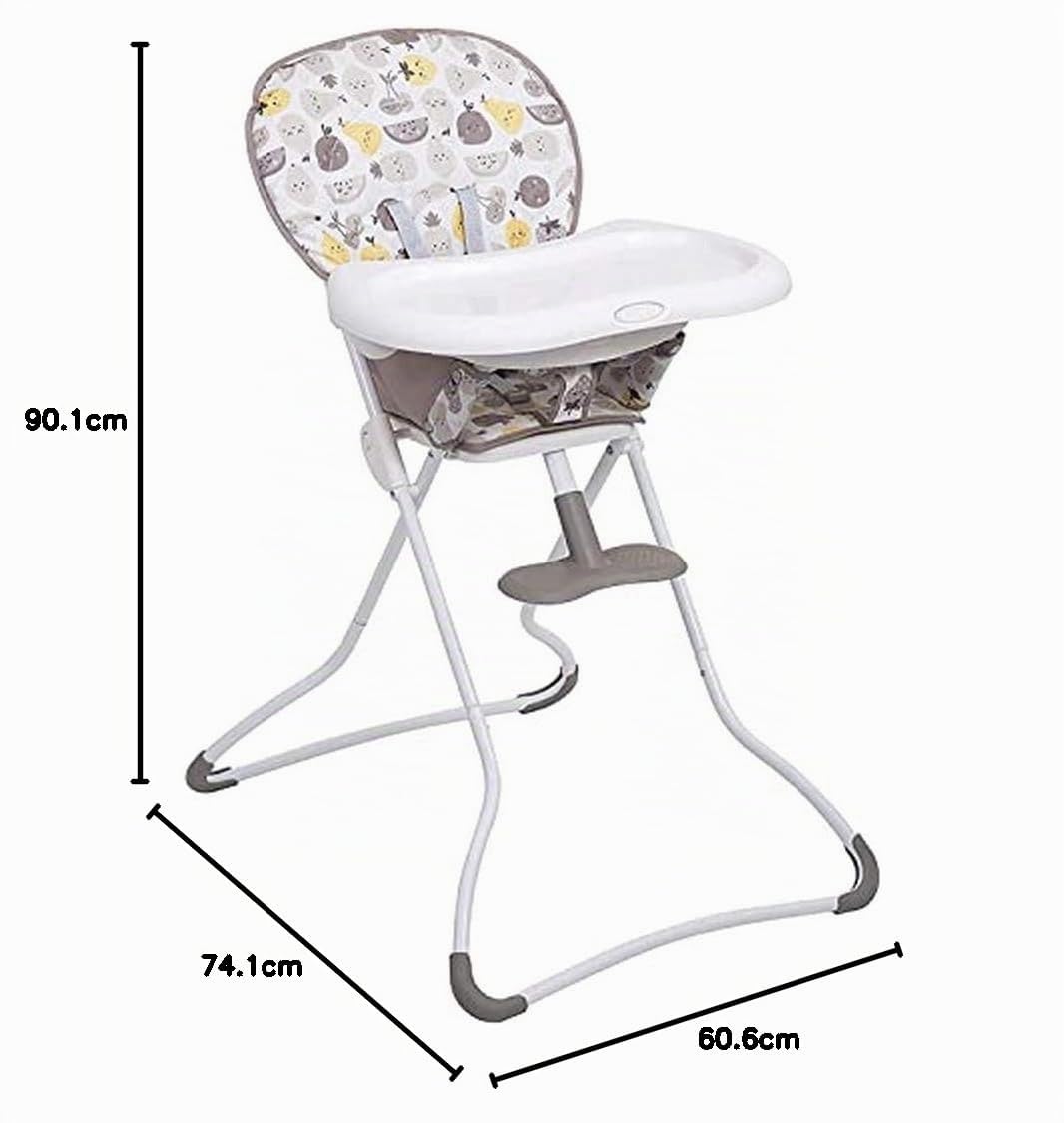 Graco - Snack N' Stow Seggiolone pappa - leggero, pieghevole e compatto, da circa 6 mesi a 3 anni (max. 15 kg), fantasia Fruitella